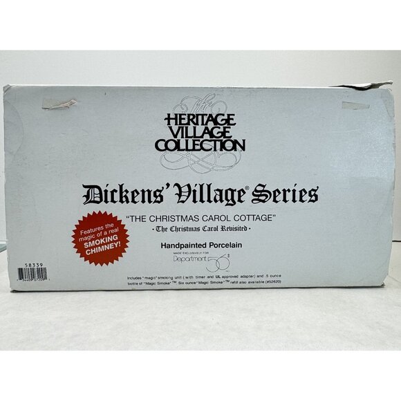 Vtg Department 56 Dickens Village Christmas Carol Cottage Porcelain Lighted 1996 - Picture 16 of 16